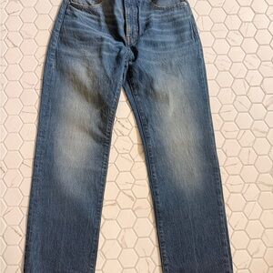 Madewell Straight Leg Jeans in Medium Blue Wash